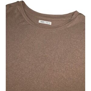 Edgely Womens Shimmer Top Brown Copper Size M